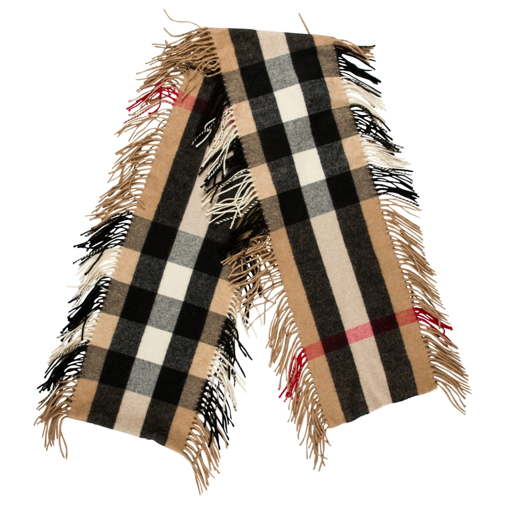 NWOT Burberry classic check cashmere/wool scarf
